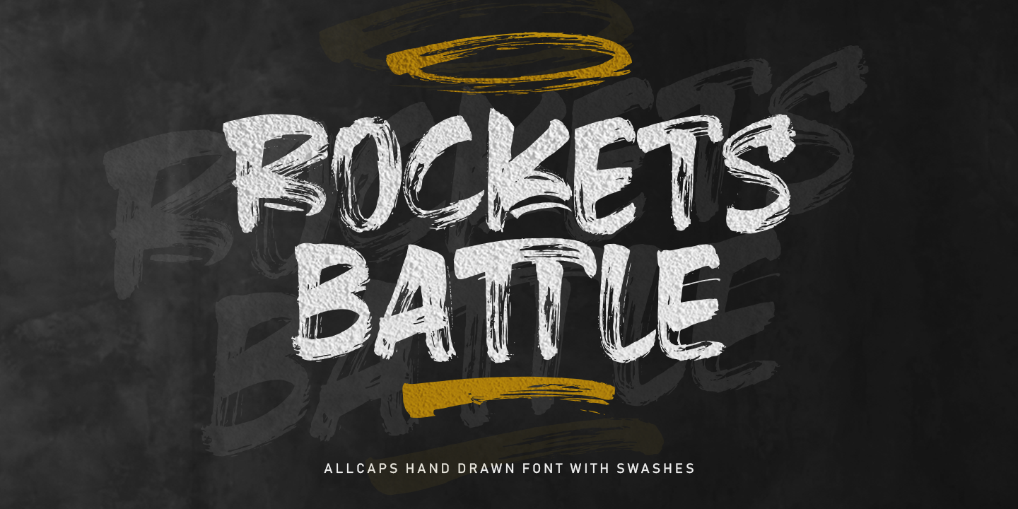 Пример шрифта Rockets Battle Regular